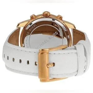 Michael Kors Mercer Chronograph Watch MK2289 Ladies White Band Michael Kors MK-2289 Analog Watch | eBay main image 4